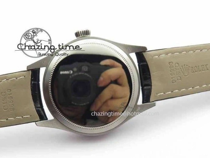 1218 Cellini Date VF Best Edition SS Black Dial Stick Markers On Black Leather Strap A Lightweight 3725